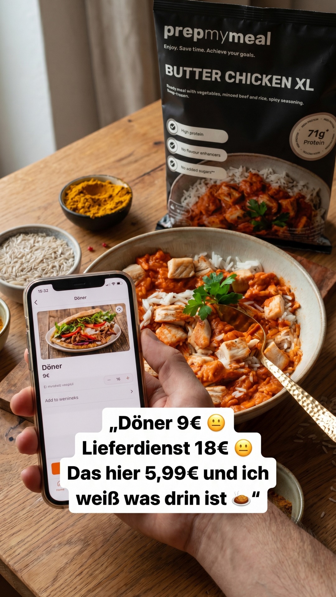 PrepMyMeal – Meta Ad Creative: Immer lecker bereit Variante B